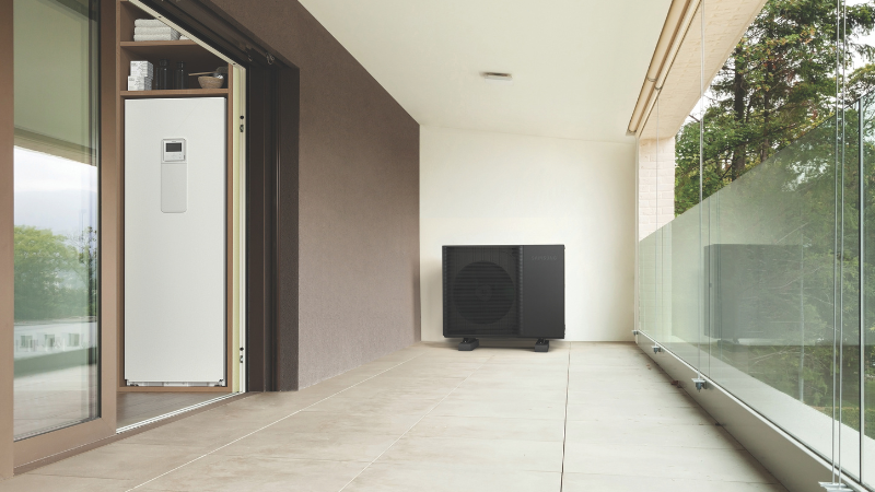 Luft til vand varmepumpe med ClimateHub